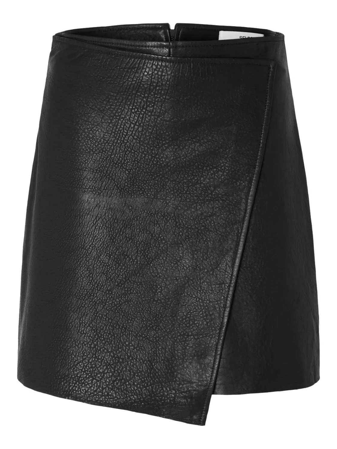 Carol Hw Short Leather Skirt - Black