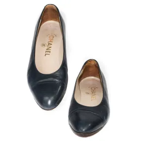 Chanel Black Classic Flats