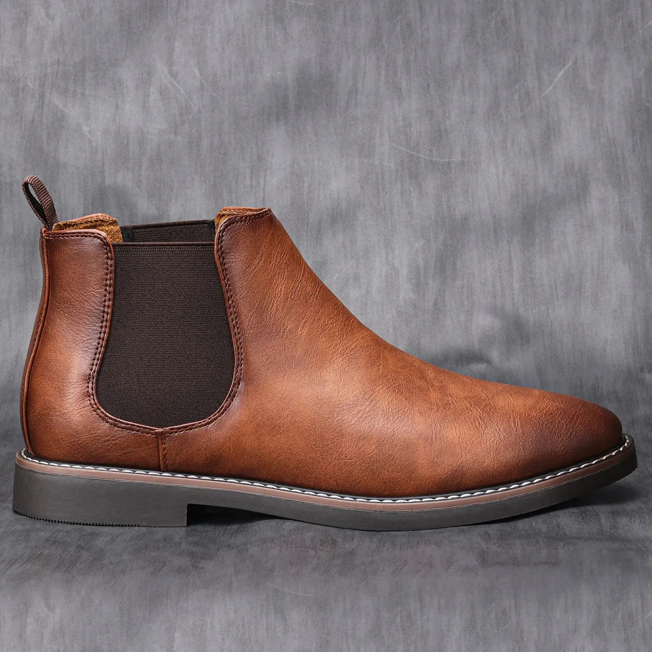 Classy Men Leather Chelsea ankle Boots in modern style