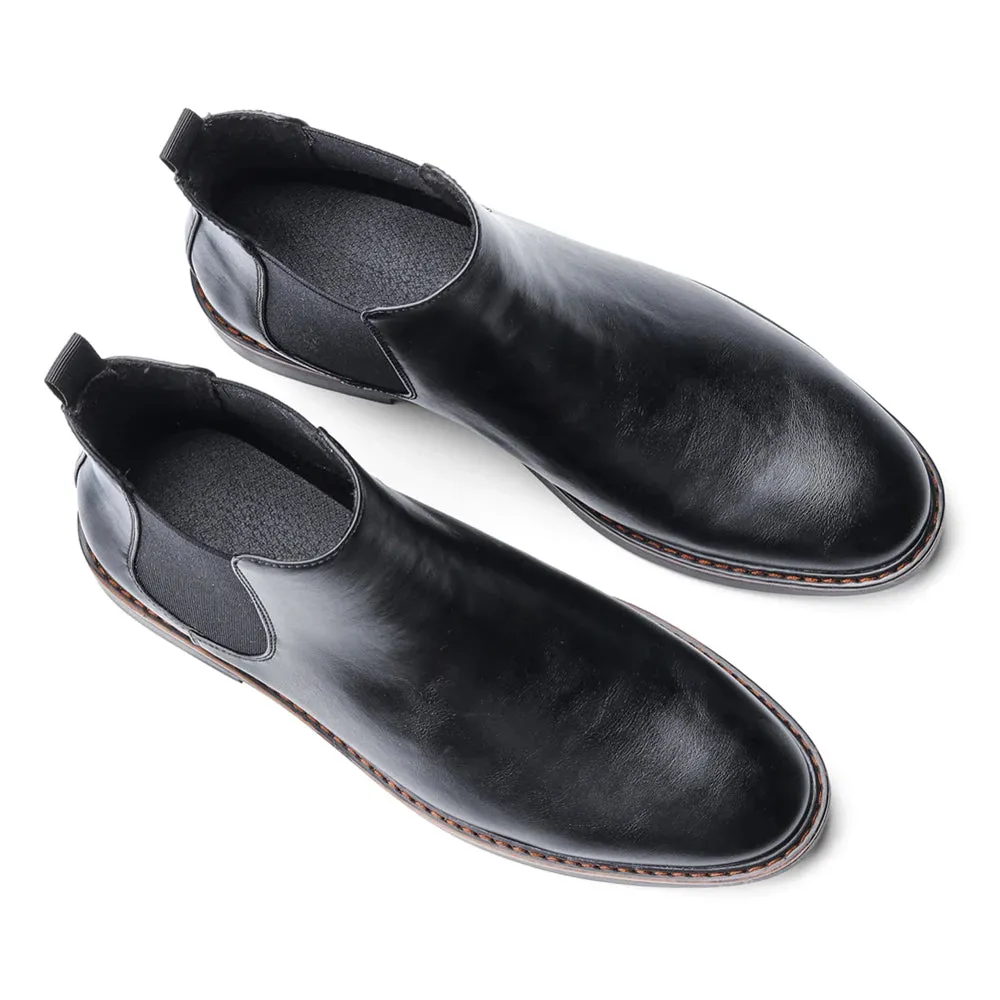 Classy Men Leather Chelsea ankle Boots in modern style