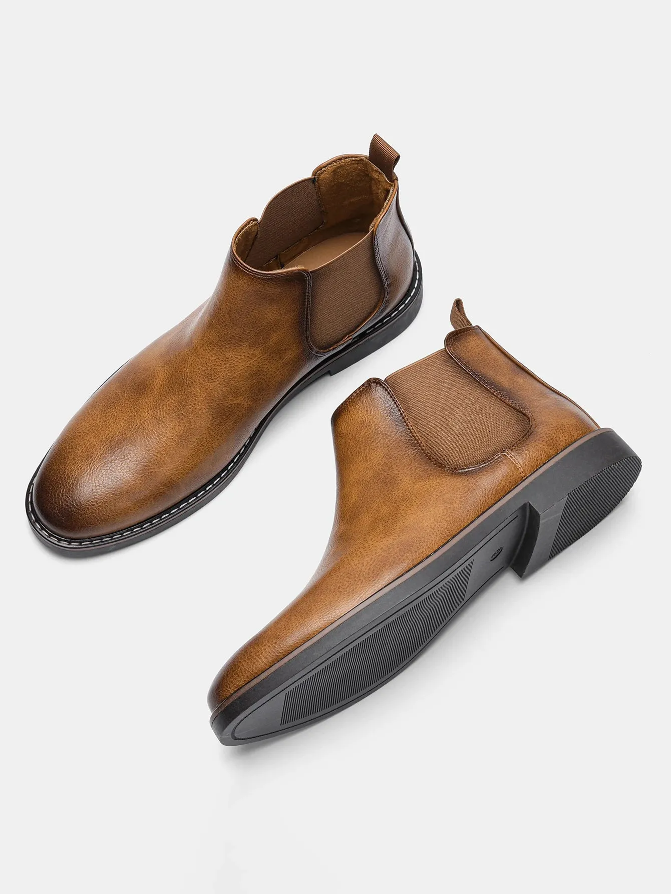 Classy Men Leather Chelsea ankle Boots in modern style