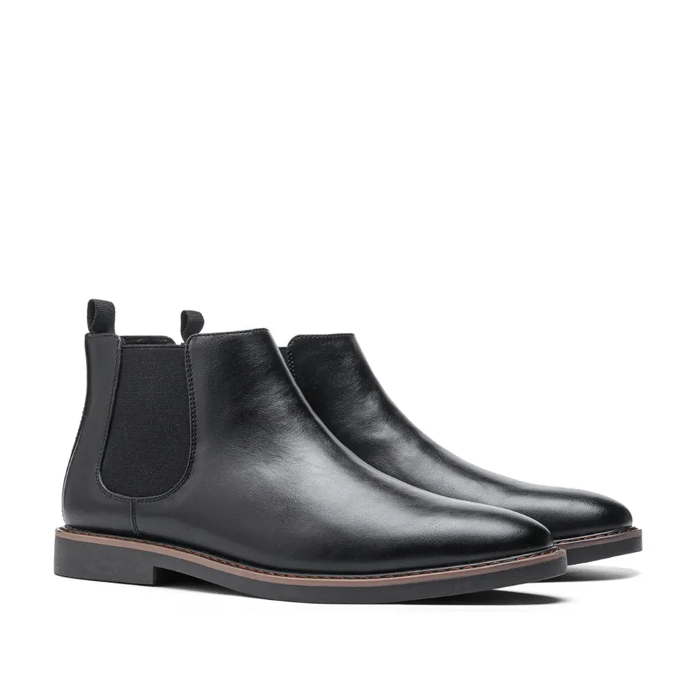 Classy Men Leather Chelsea ankle Boots in modern style