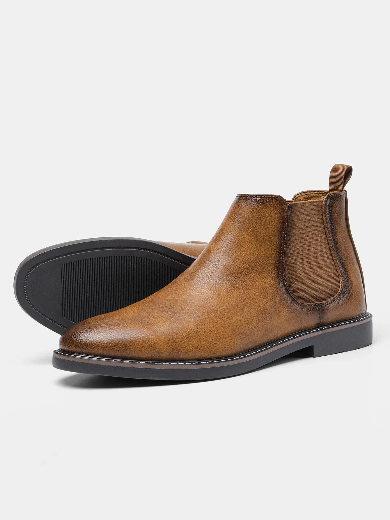 Classy Men Leather Chelsea ankle Boots in modern style