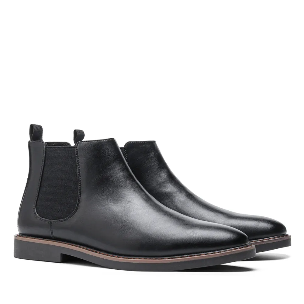 Classy Men Leather Chelsea ankle Boots in modern style