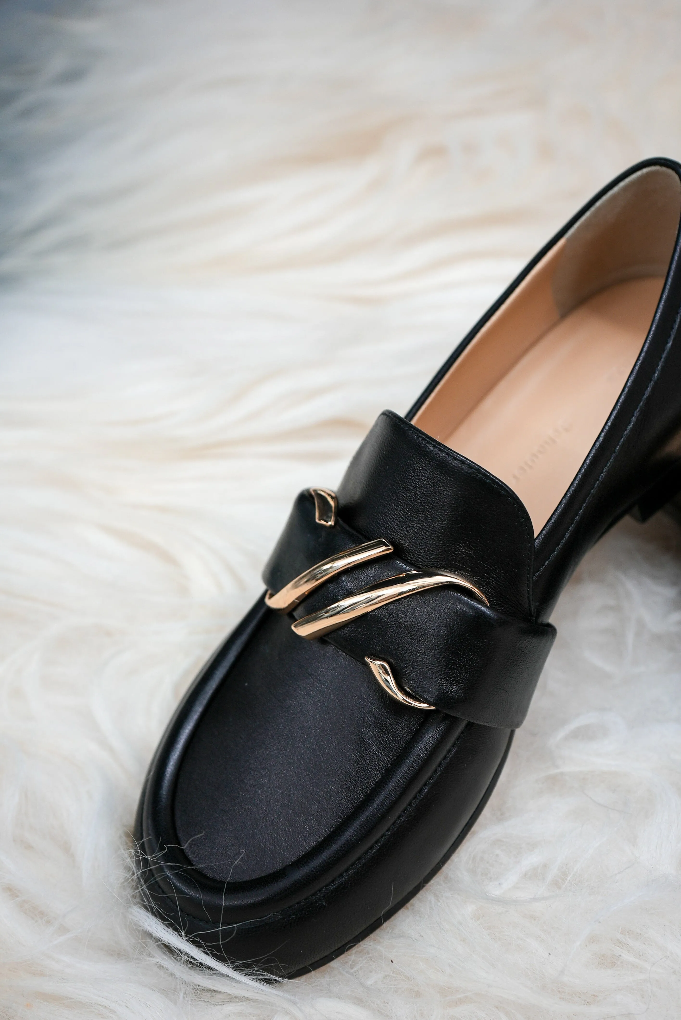 LEATHER MONOGRAM LOAFERS