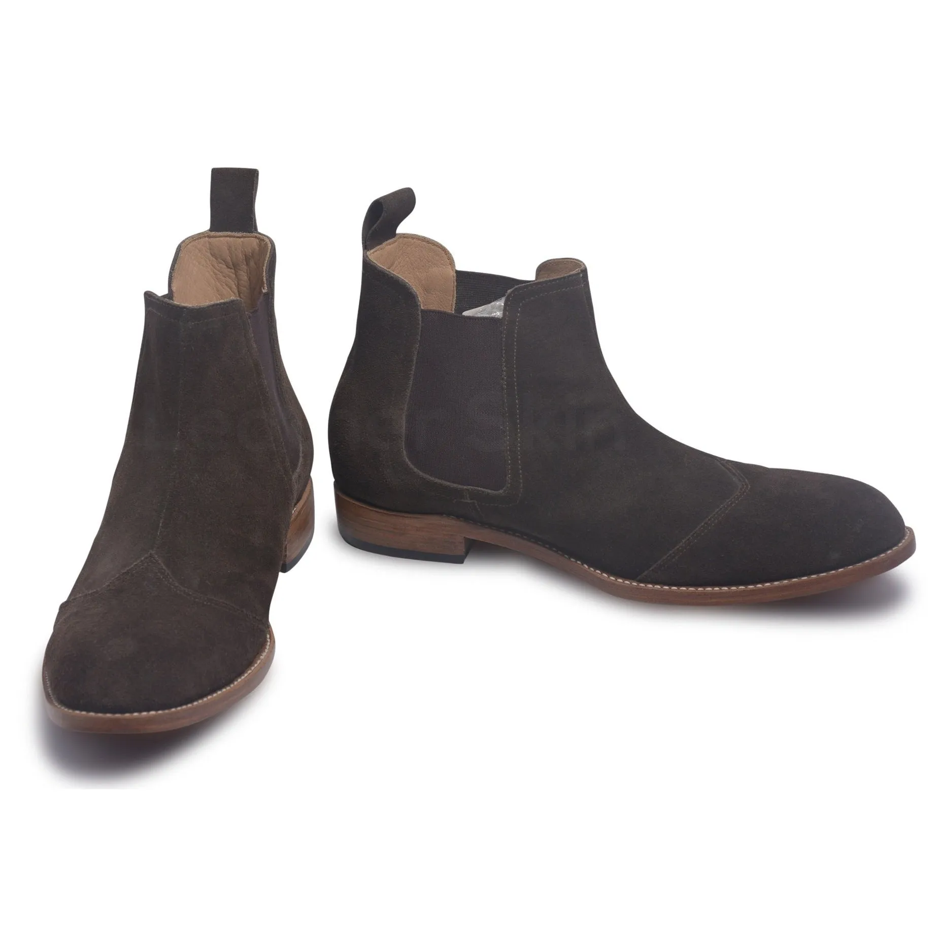 Men Brown Chelsea Ankle Pull On Boots