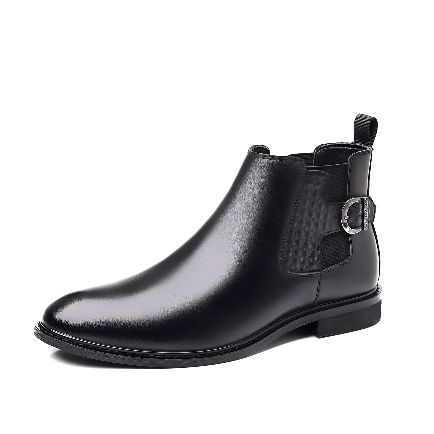 Men's Calf Leather Buckle Ankle Boots