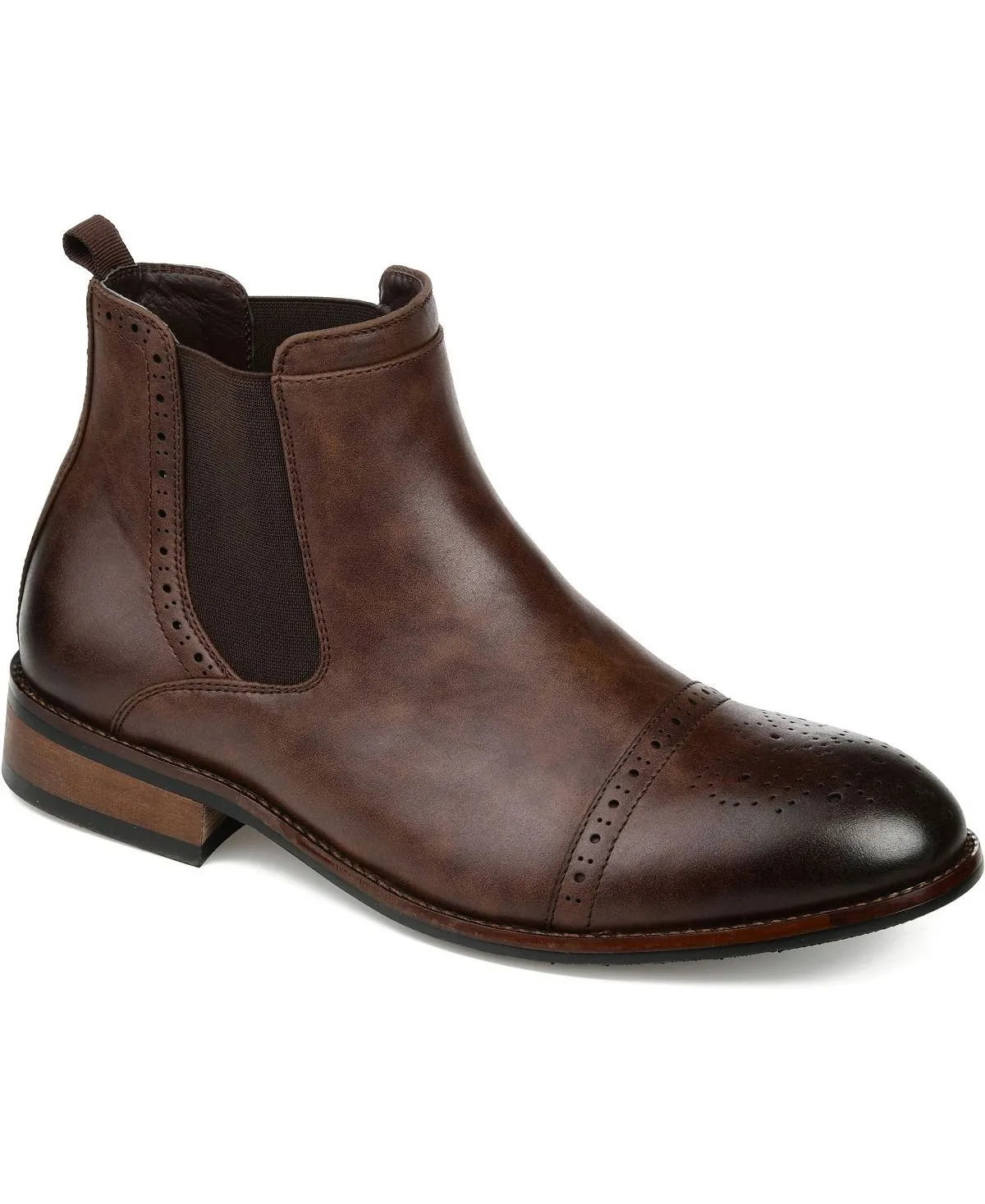 Men's Chelsea boots garrett cap toe Vance Co., brown