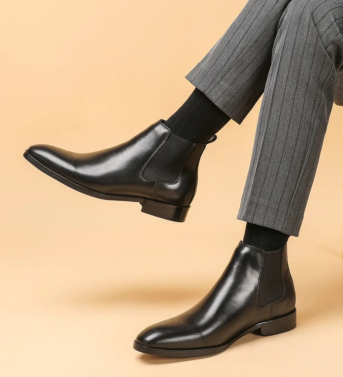 Men's Leather Dress Formal Chelsea Boots