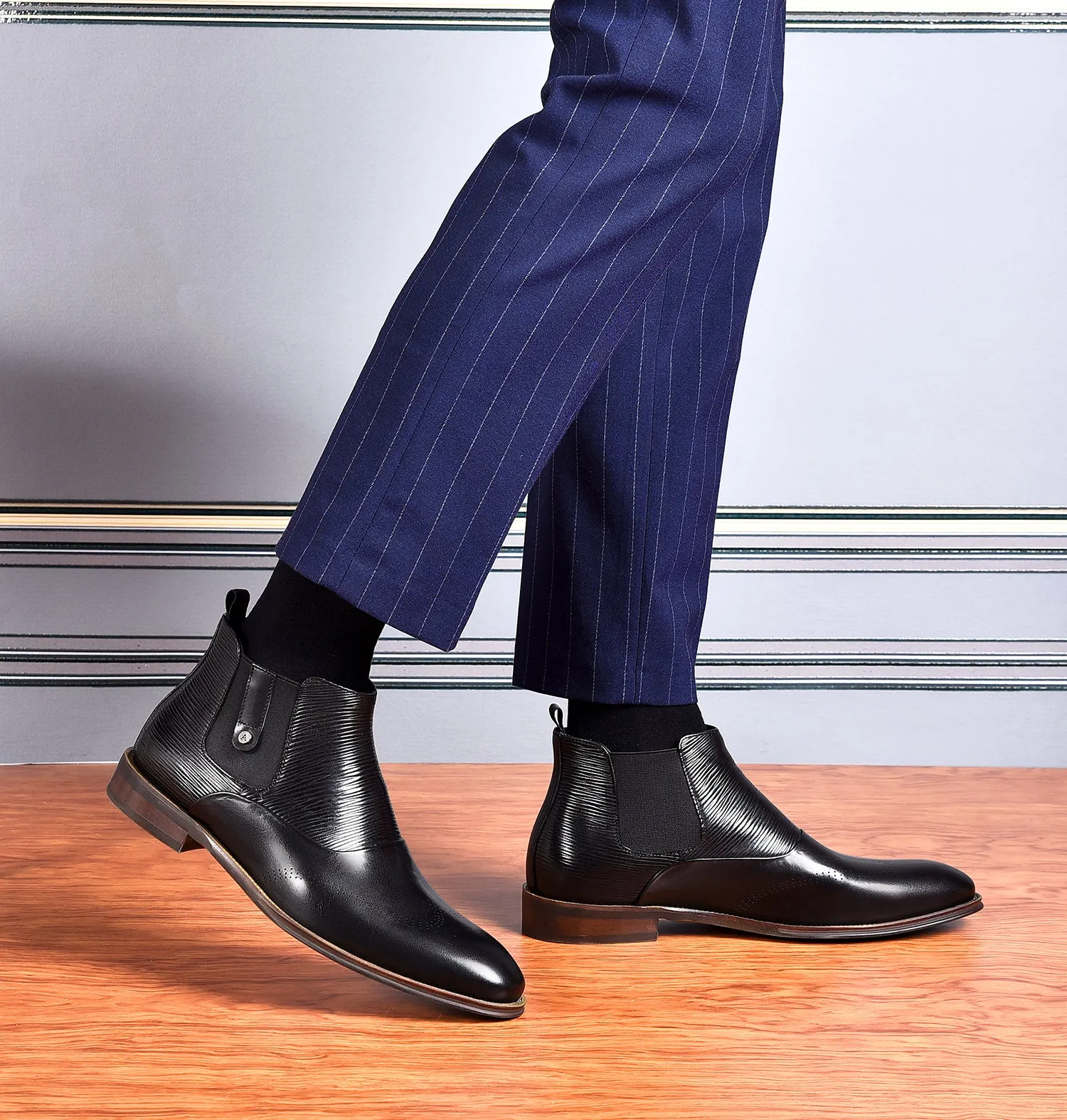 Men's Leather Fashion Chelsea Boots