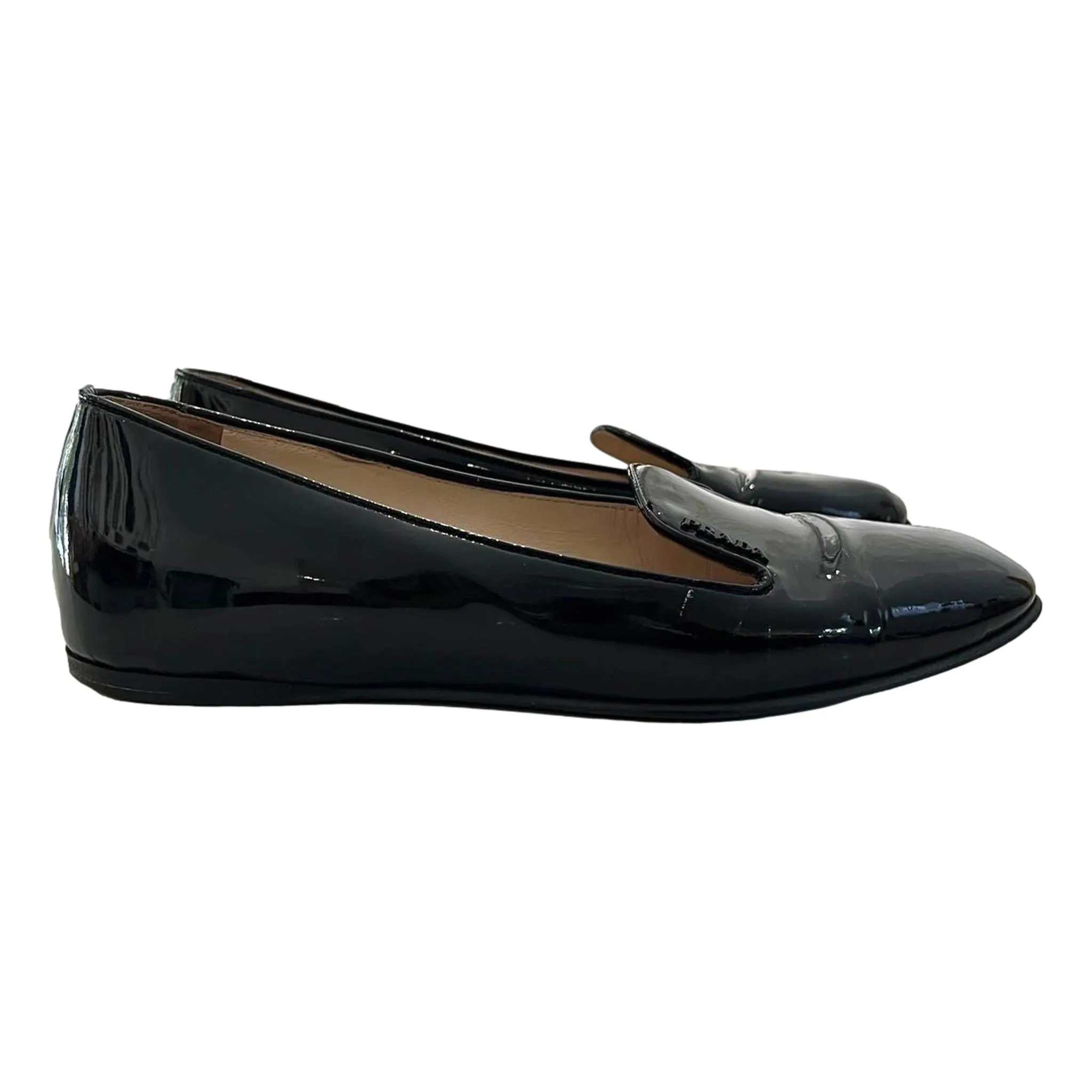 Prada Patent Leather Loafers. Size 35