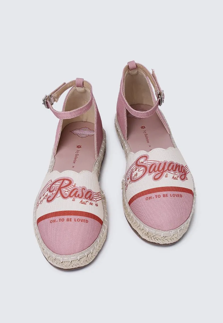 Rasa Sayang Comfy Espadrilles In Blush