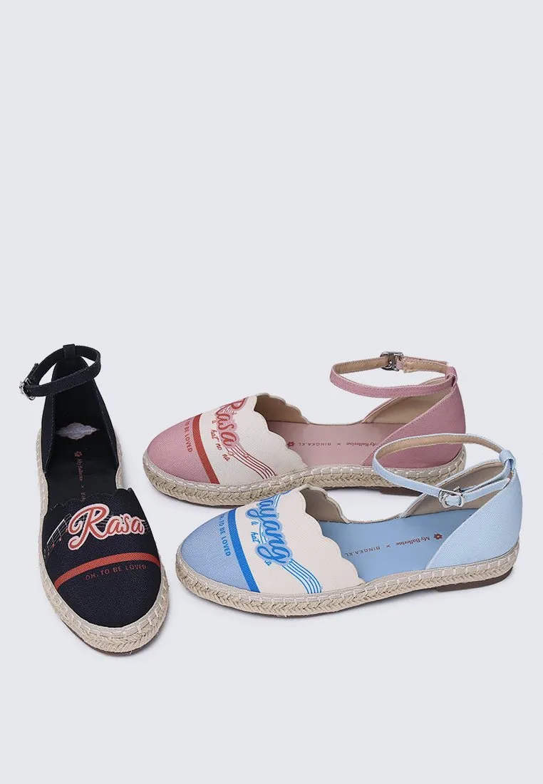 Rasa Sayang Comfy Espadrilles In Blush