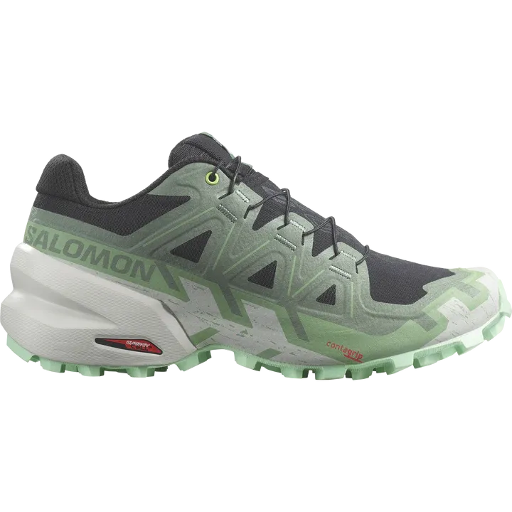 Salomon Speedcross 6 Shoes (Women's) Black / Laurel Wreath / Green Ash