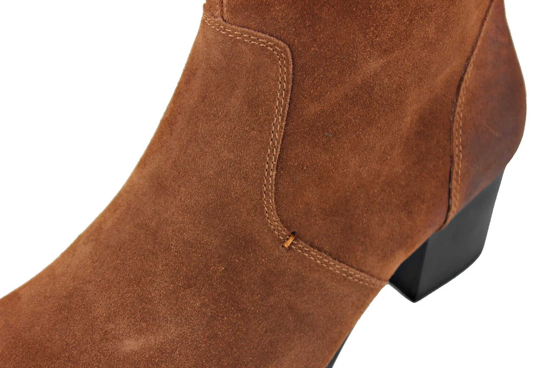 Suede High Heel Chelsea Boots