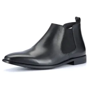 Trend4us Men’s Sleek Leather Chelsea Boots