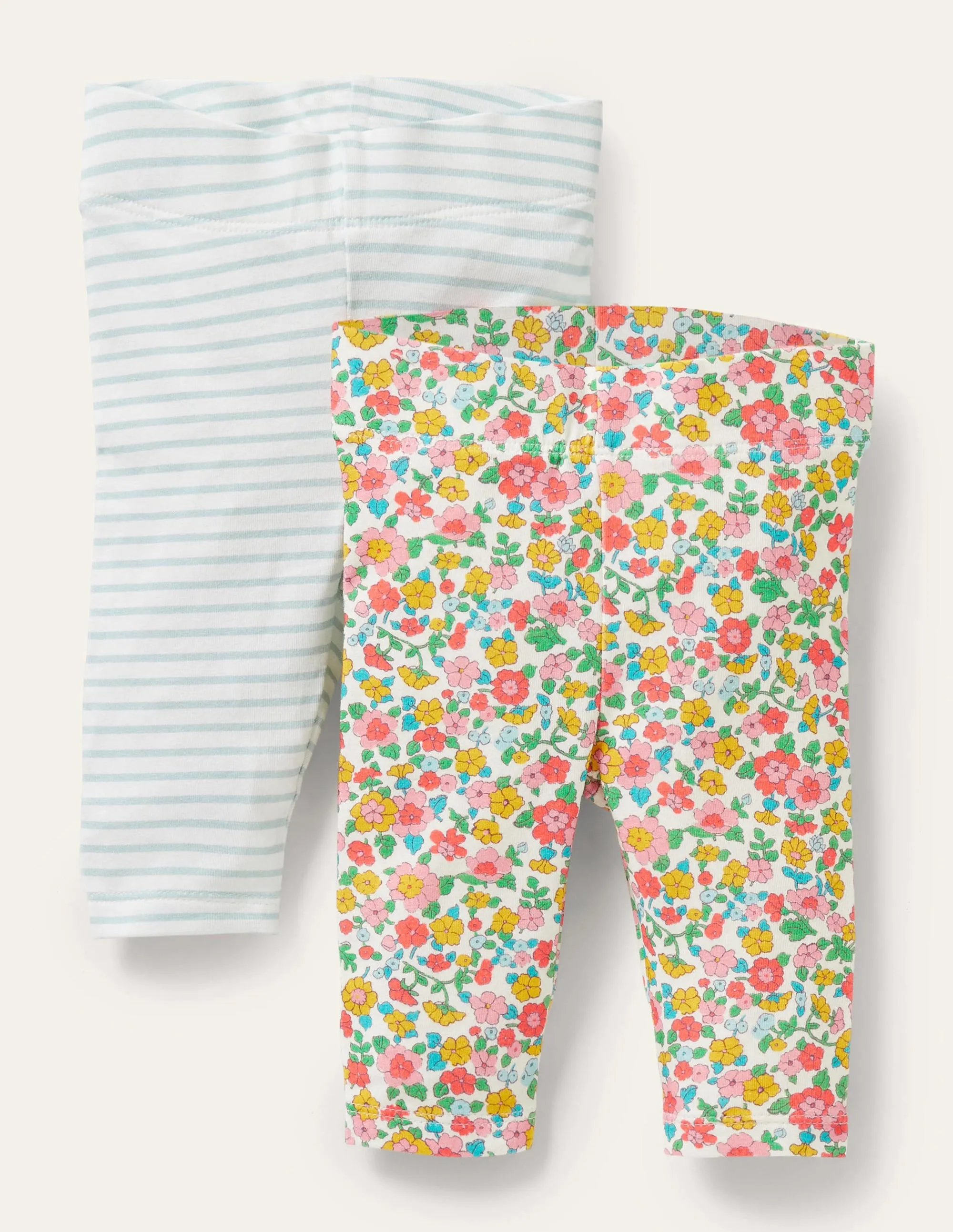 Twin Pack Leggings-Multi Vintage Flowerbed