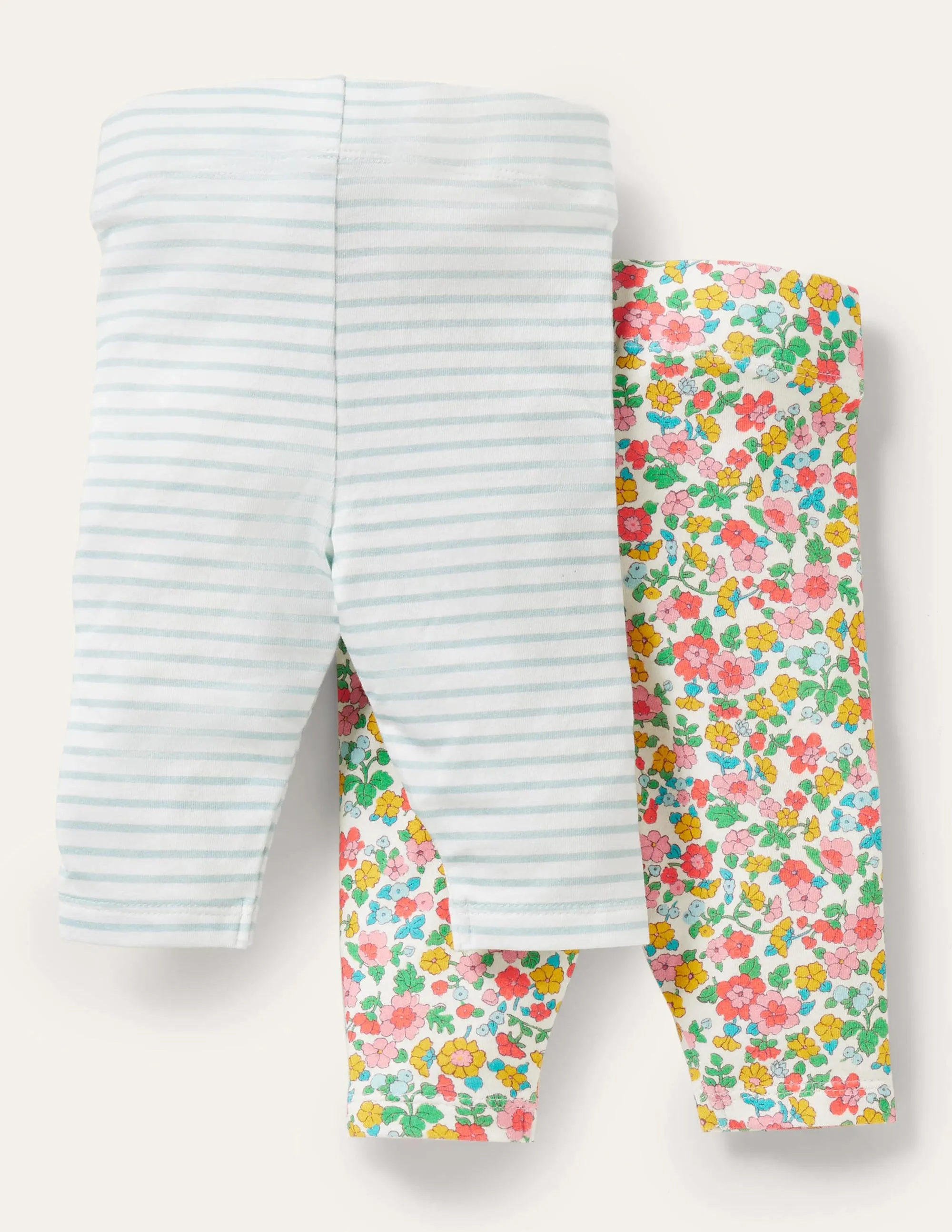 Twin Pack Leggings-Multi Vintage Flowerbed