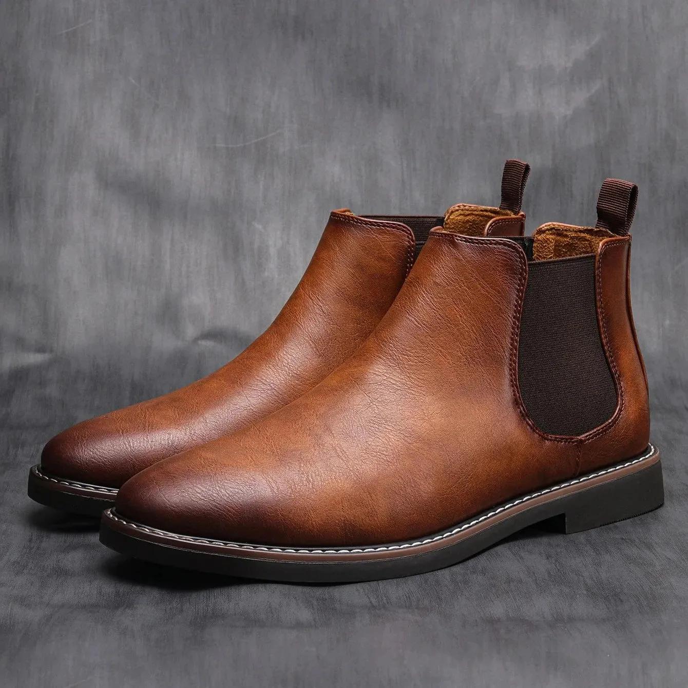 West Louis™ Men British Style Ankle Chelsea Boots