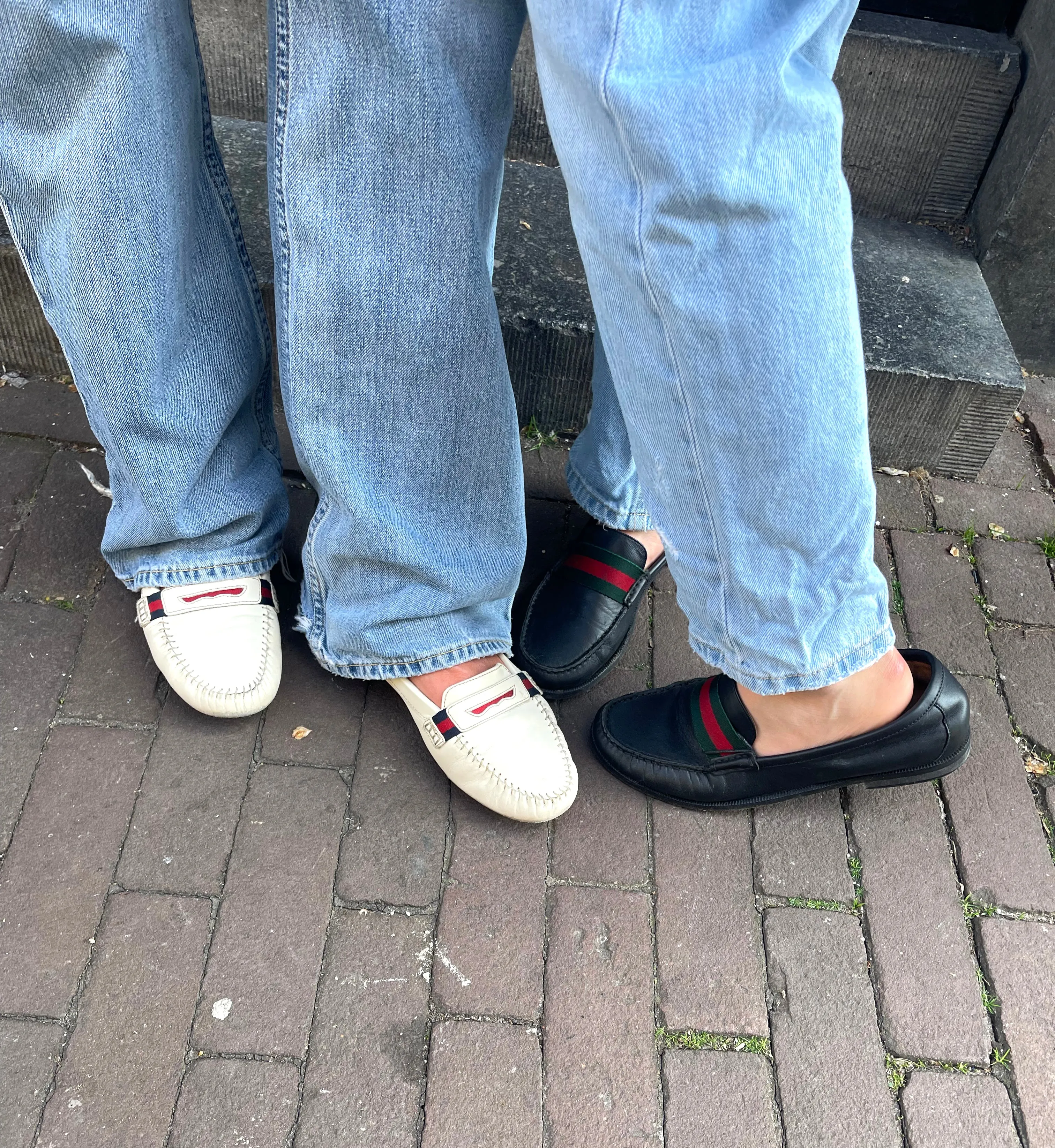 White leather loafer by Gucci.