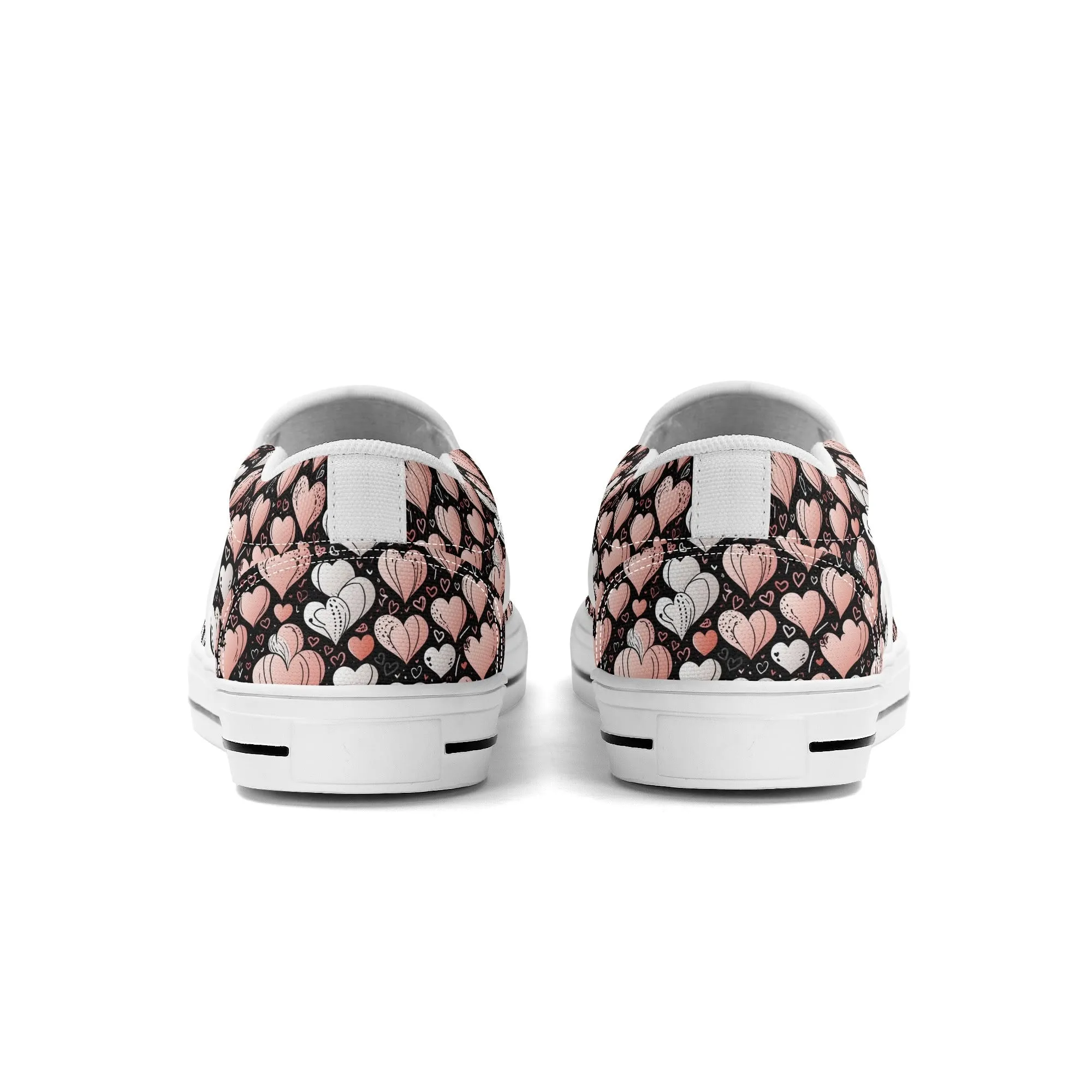 Womens Pink Hearts Rubber Slip On Shoes